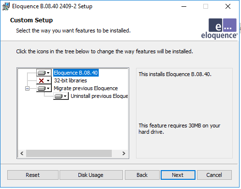 Setup Dialog Screenshot